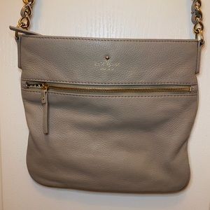 Kate Spade Taupe Jackson Pebbled Leather Crossbody